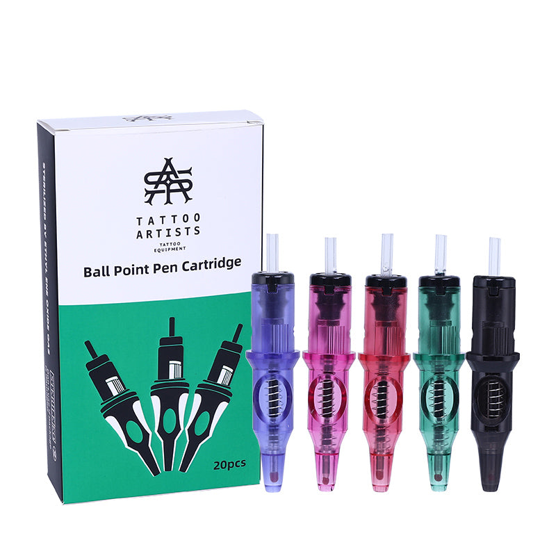 Newest Design Ink Drawing Cartridge Tattoo Beginner Practice Tools Tattoo Ball Point Cartridge