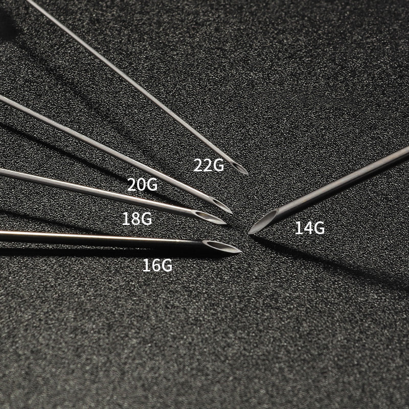 YILONG 50pcs/Lot Sterilized Piercing Needle 12/14/16/18/20G Gauge Tattoo Body Needles Supplies catheter piercing needle