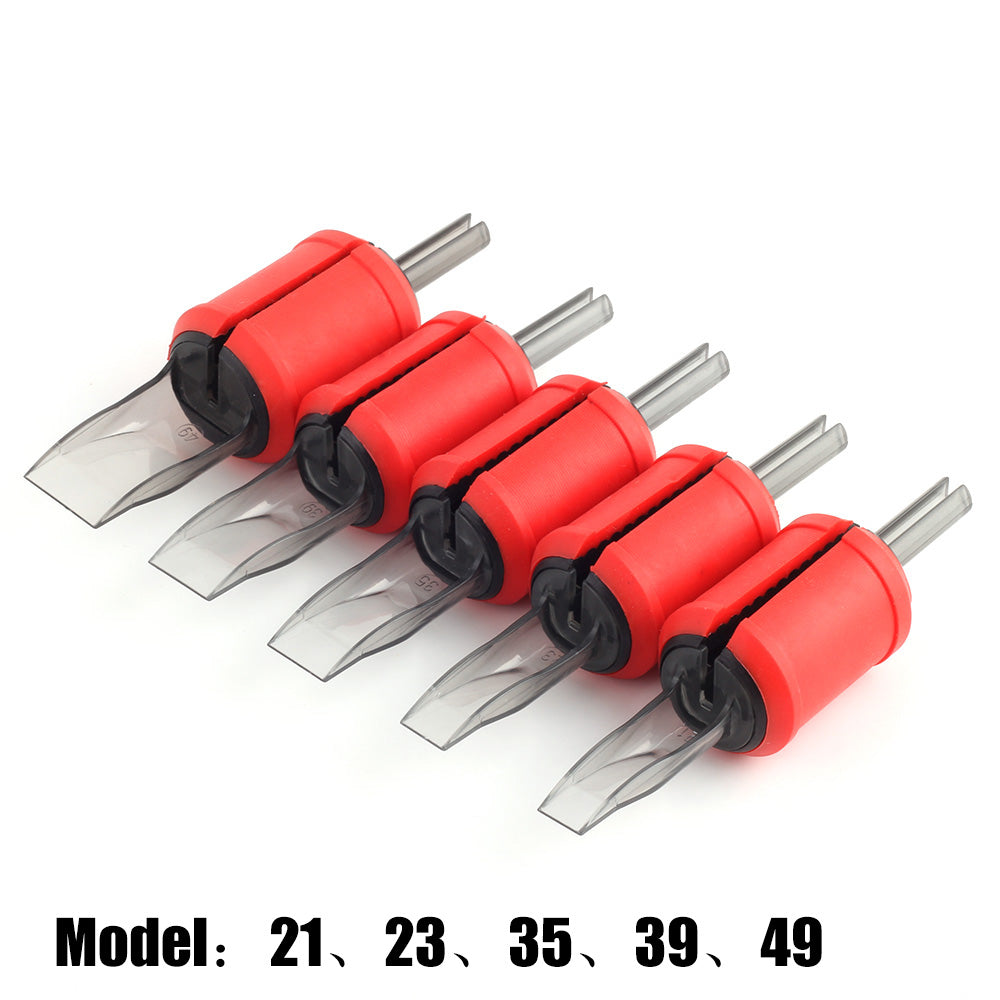 20pcs 30MM Disposable Flat/Magnum Tubes Black Soft Silicone Tattoo Grip Transparent Plastic Tubes