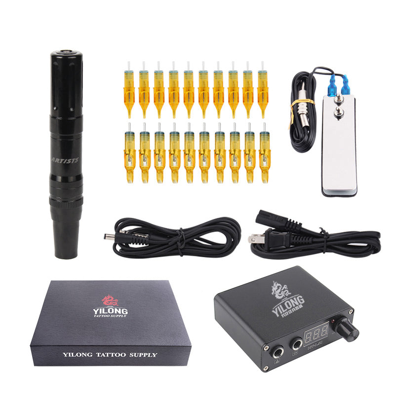 Tattoo Pen Machine Kit 4 Cartridge Needles