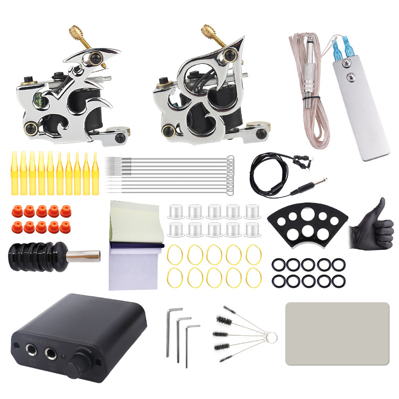 Tattoo Kit with Coil Machines