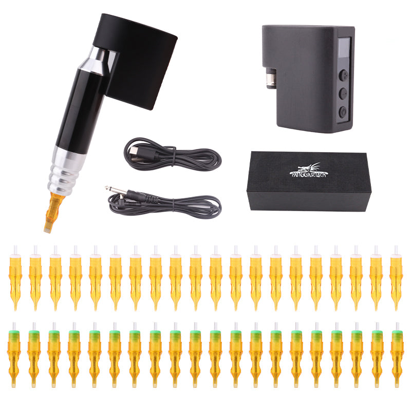 Tattoo Pen Machine With Battery Adapter Cartridge needle X free shipping quality pen machine