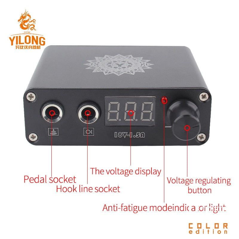 Professional Rotary T Pen Tattoo Kit LCD Mini Power With 30pcs Needle Cartrige Equipment Supplies