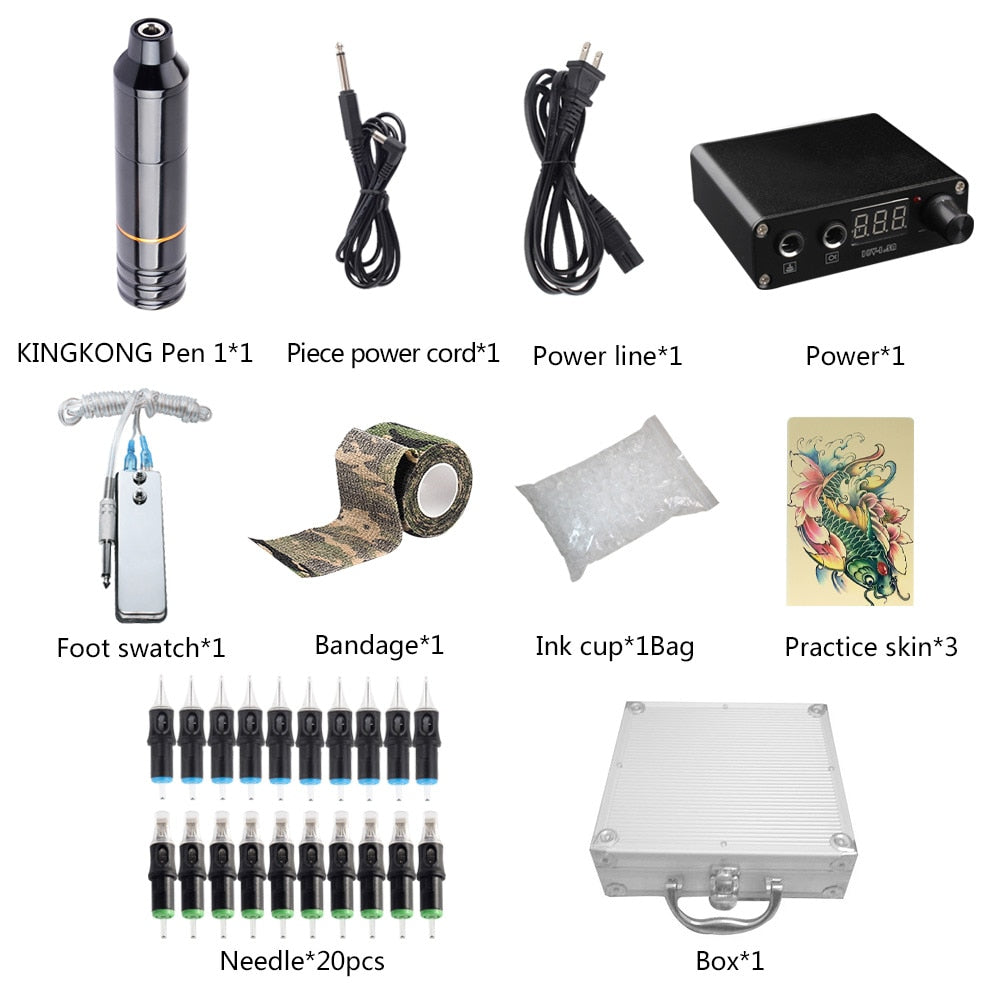 Tattoo Rotary Pen Tattoo Kit with Cartridge Needle