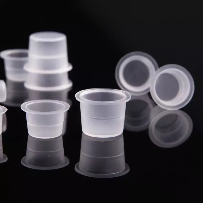 500pcs Plastic Microblading Permanent Makeup Clear Clear S/M/L Size Tattoo Ink Cups Pigment Caps Tattoo Accessories