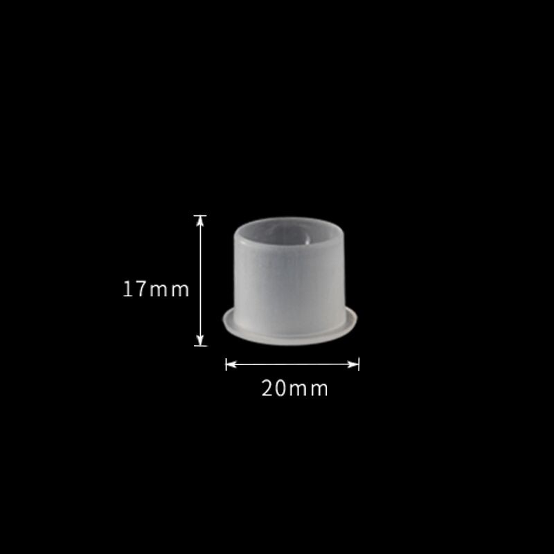 1000PCS New Arrive Top White Steady Tattoo Ink Cups Small Medium Large Size Clear Self Standing Tattoo Ink Cup Cap Supply