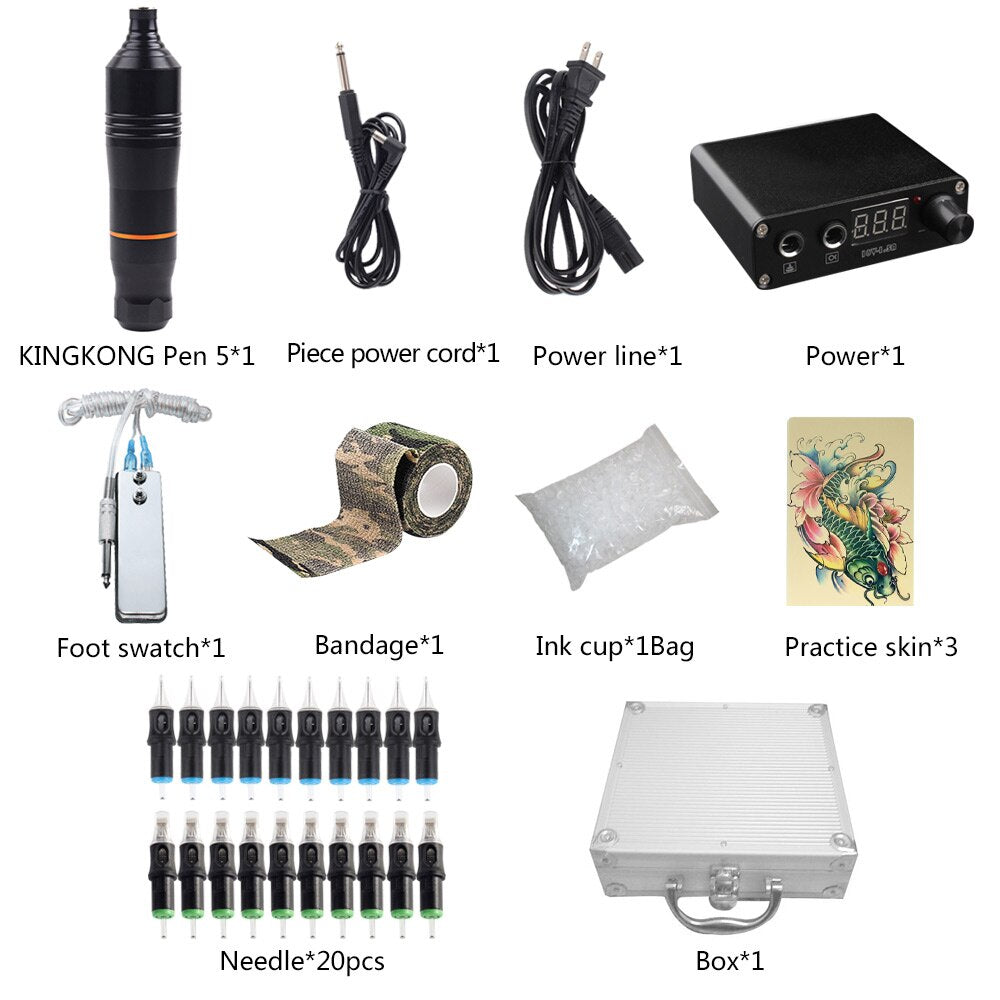 Professional Tattoo Rotary Pen Tattoo Kit Machine Mini Power