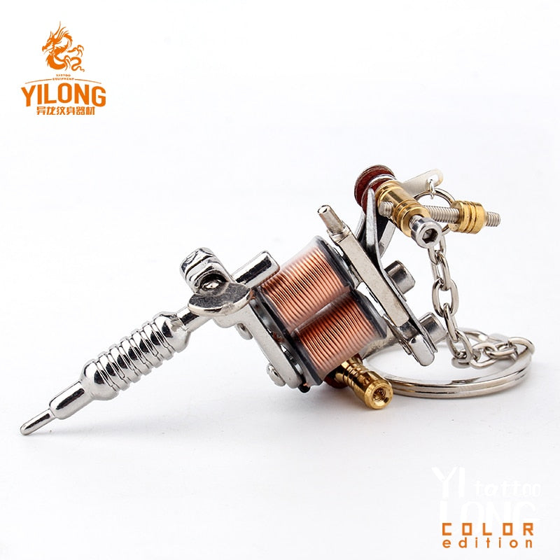 Tattoo gun Necklace Silver Tone Vintage Style 1pcs MINI tattoo machine Silver NEW Tattoo Machine for Jewellery