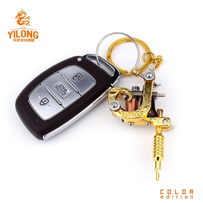 YILONG 1pcs Fashion Mini Tattoo Machine Necklace Pendant Punk Style Necklace For Women & Men's Hip Hop & Rock Jewelry Gifts