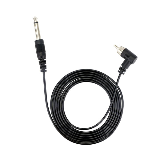 RCA Tattoo Clip Cord Black Soft Silicone
