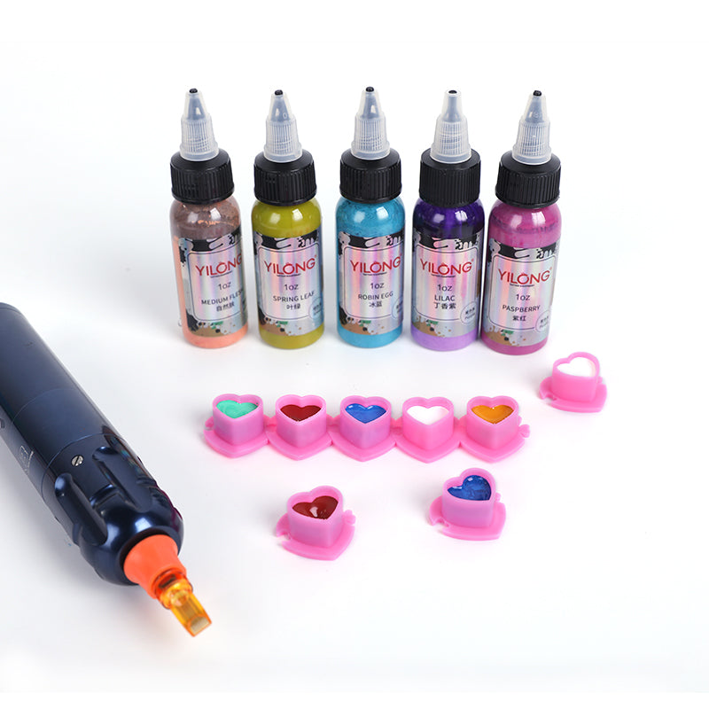 Tattoo Supplies Heart Shape New Tattoo Ink Cups Colorful Ink Cup For Tattoo Accessories