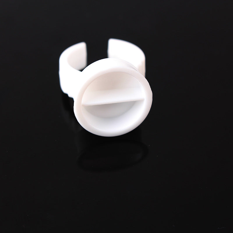 100pcs Plastic White Tattoo Ink Ring For Eyebrow Permanent Makeup Medium Size Tattoo Ink Holders Tattoo Supplies