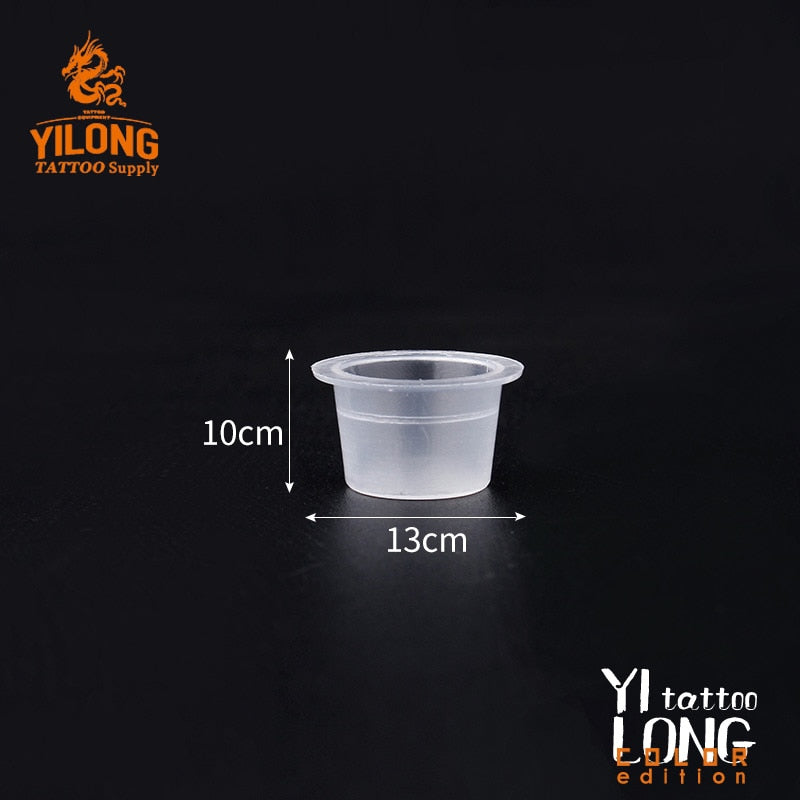 500pcs Plastic Microblading Permanent Makeup Clear Clear S/M/L Size Tattoo Ink Cups Pigment Caps Tattoo Accessories