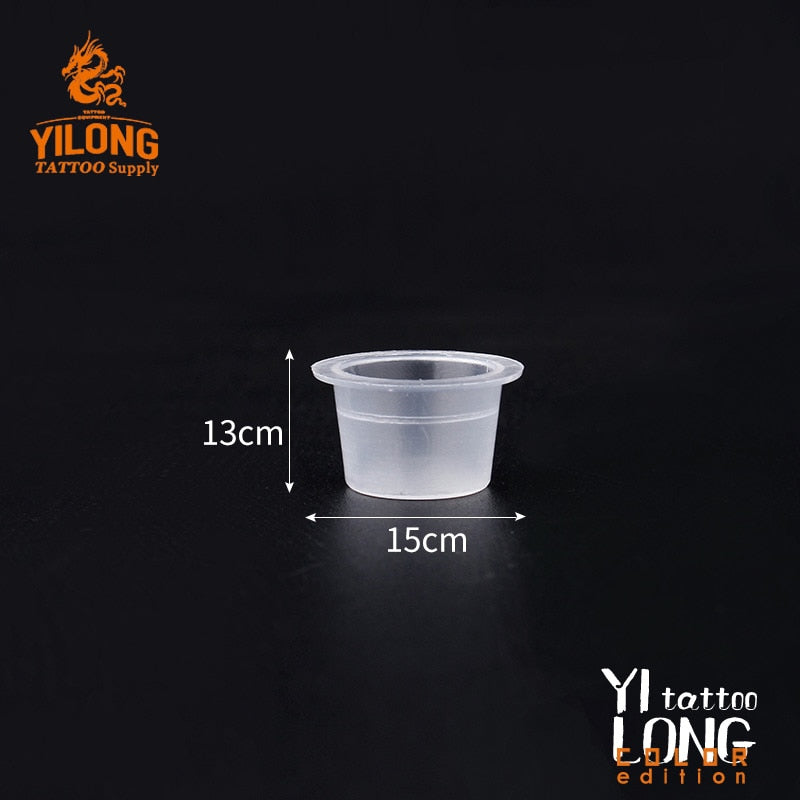 500pcs Plastic Microblading Permanent Makeup Clear Clear S/M/L Size Tattoo Ink Cups Pigment Caps Tattoo Accessories