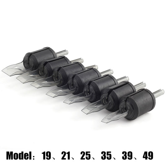 20pcs 30MM Disposable Flat/Magnum Tubes Black Soft Silicone Tattoo Grip Transparent Plastic Tubes