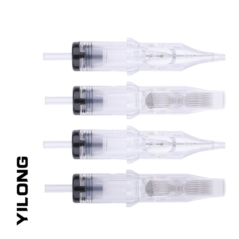 Yilong Black Brand Clear Tattoo Cartridge Needles Sterliezed 10pcs
