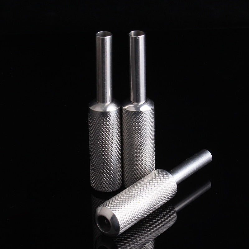 1PCS 16/17/22MM Stainless Steel Tattoo Grip With Back Stem Professional Tattoo Machine Grips Tattoo Tubes Tips Tool Free Shipping