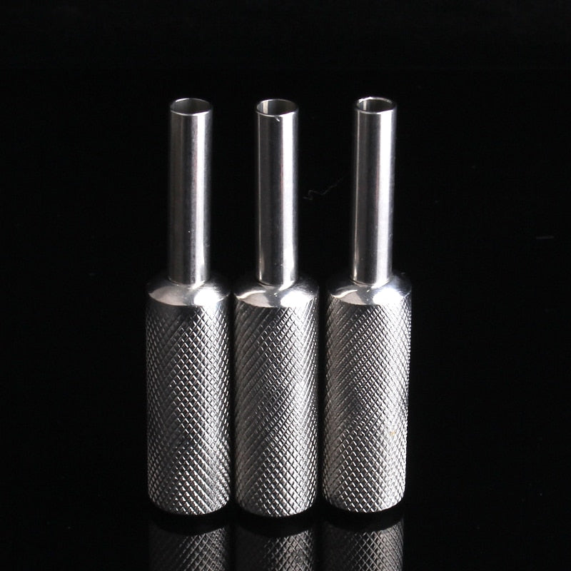 1PCS 16/17/22MM Stainless Steel Tattoo Grip With Back Stem Professional Tattoo Machine Grips Tattoo Tubes Tips Tool Free Shipping