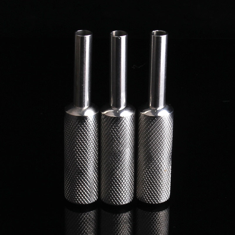 1PCS 16/17/22MM Stainless Steel Tattoo Grip With Back Stem Professional Tattoo Machine Grips Tattoo Tubes Tips Tool Free Shipping