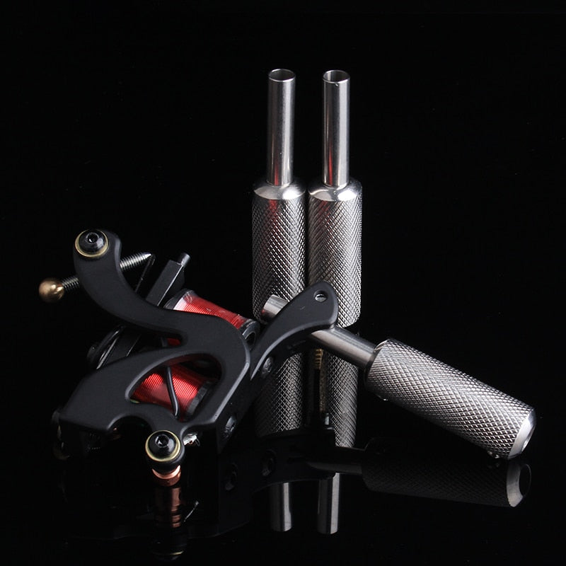 1PCS 16/17/22MM Stainless Steel Tattoo Grip With Back Stem Professional Tattoo Machine Grips Tattoo Tubes Tips Tool Free Shipping
