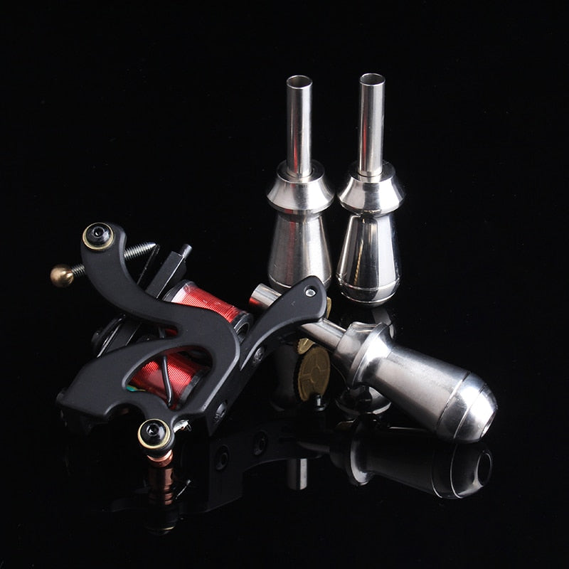 1PCS 22/25MM Stainless Steel Tattoo Grip With Back Stem Professional Tattoo Machine Grips Tattoo Tubes Tips Tool
