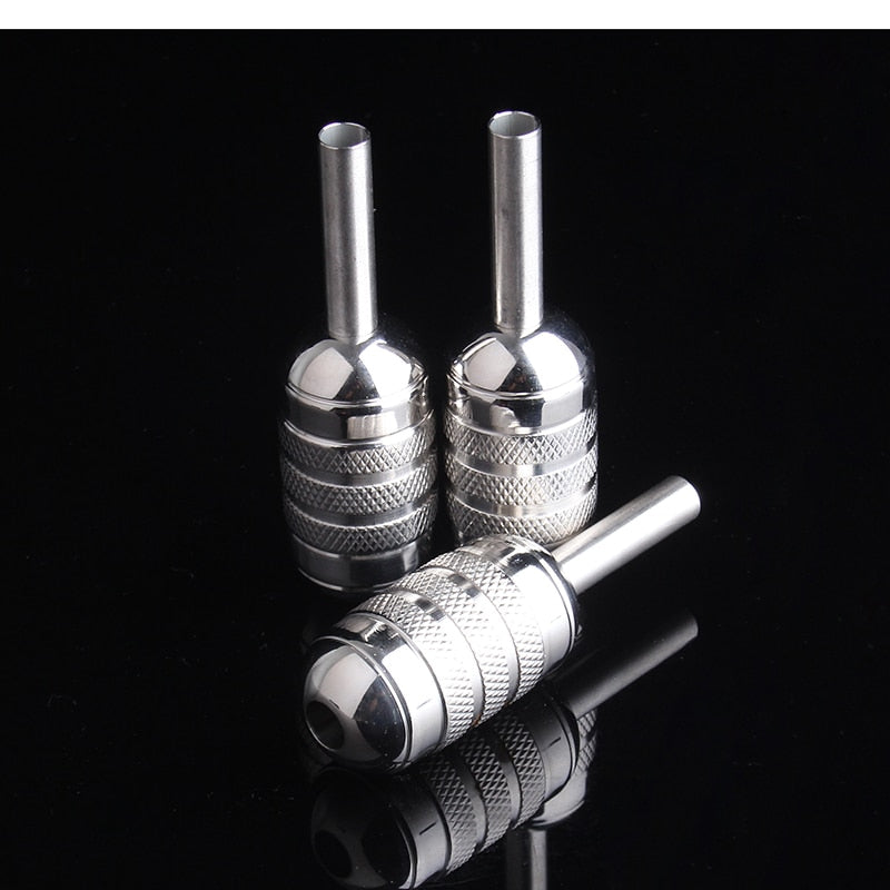 1PCS 22/25/30MM Stainless Steel Tattoo Grip With Back Stem Professional Tattoo Machine Grips Tattoo Tubes Tips Tool