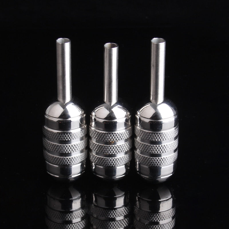 1PCS 22/25/30MM Stainless Steel Tattoo Grip With Back Stem Professional Tattoo Machine Grips Tattoo Tubes Tips Tool