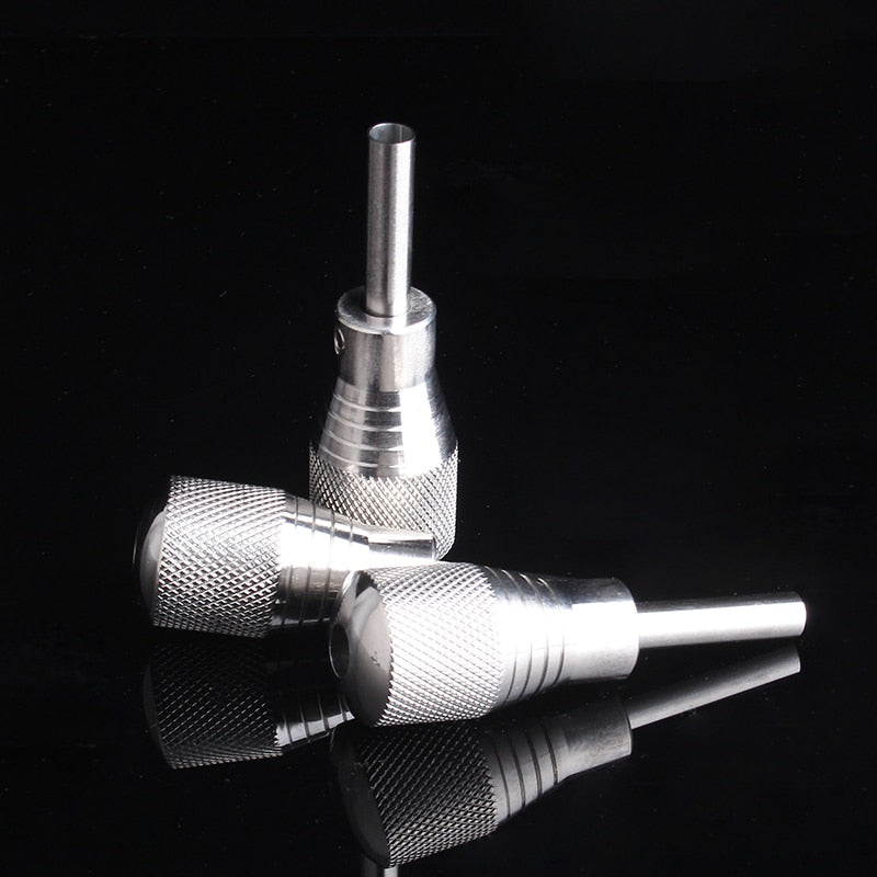 1PCS 22MM Stainless Steel Tattoo Grip With Back Stem Professional Tattoo Machine Grips Tattoo Tubes Tips Tool