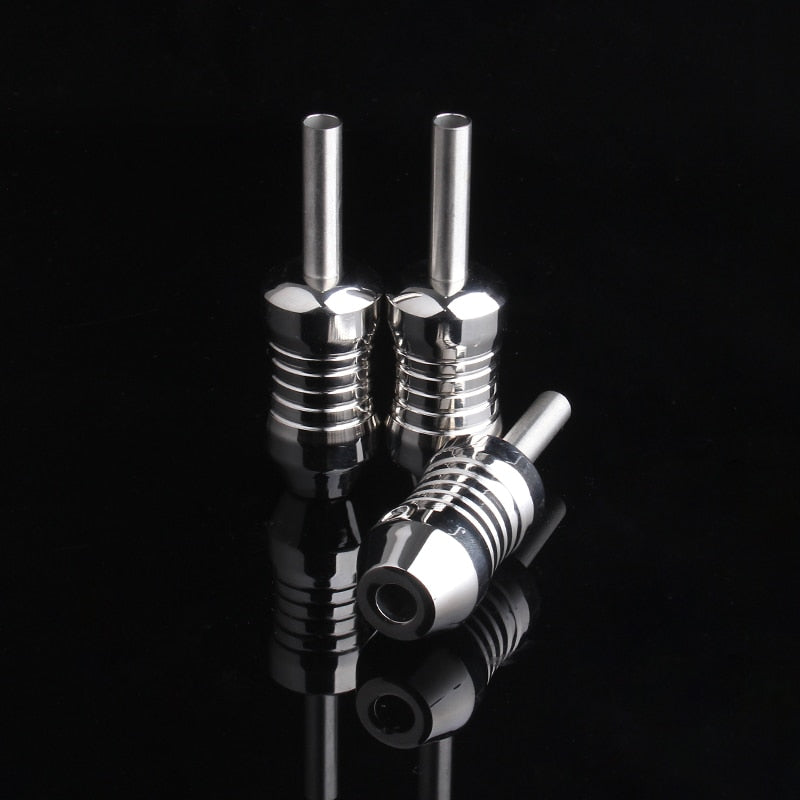 1PCS 16/18/22/25MMStainless Steel Tattoo Grip With Back Stem Professional Tattoo Machine Grips Tattoo Tubes Tips Tool