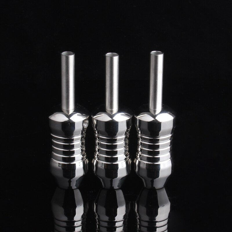 1PCS 16/18/22/25MMStainless Steel Tattoo Grip With Back Stem Professional Tattoo Machine Grips Tattoo Tubes Tips Tool