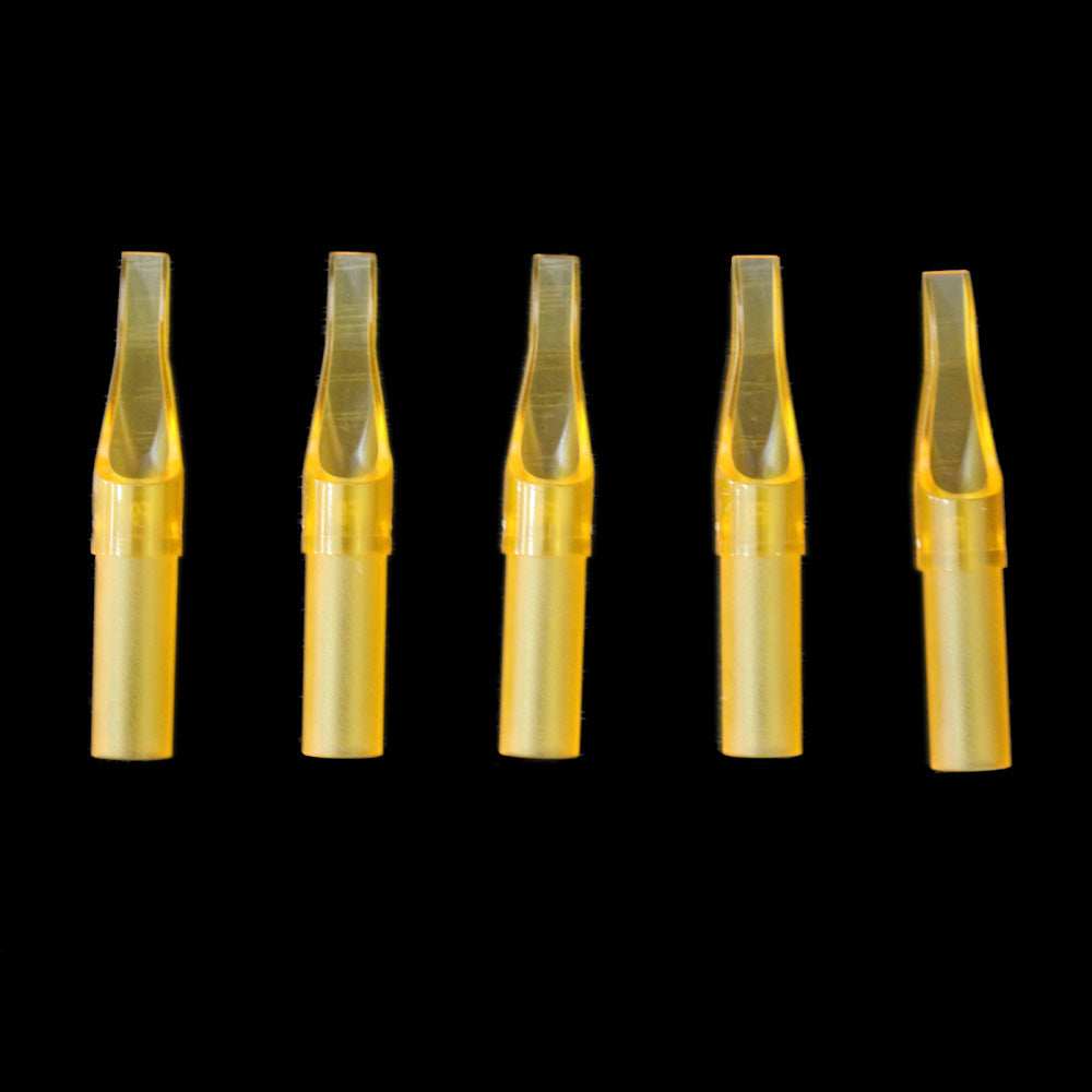 YILONG New 50pcs FT Flat Magnum Gold Shark Disposable Tattoo Tip Nozzle Supply