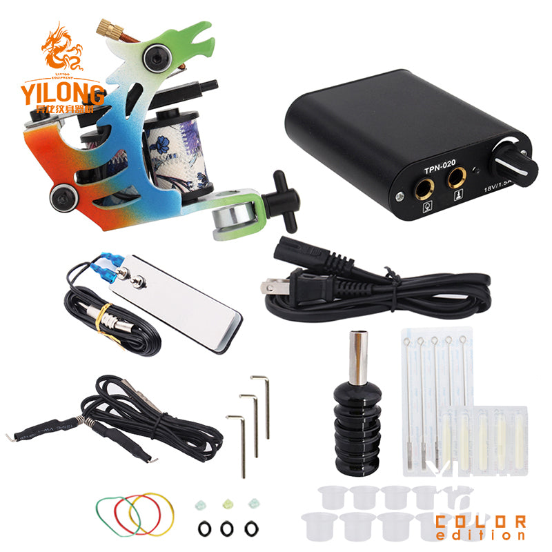 Starter Tattoo Kit 8 Wrap Coils Tattoo Gun
