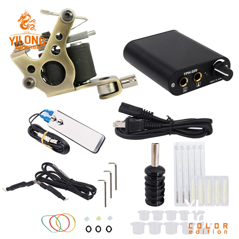Starter Tattoo Kit 8 Wrap Coils Tattoo Gun