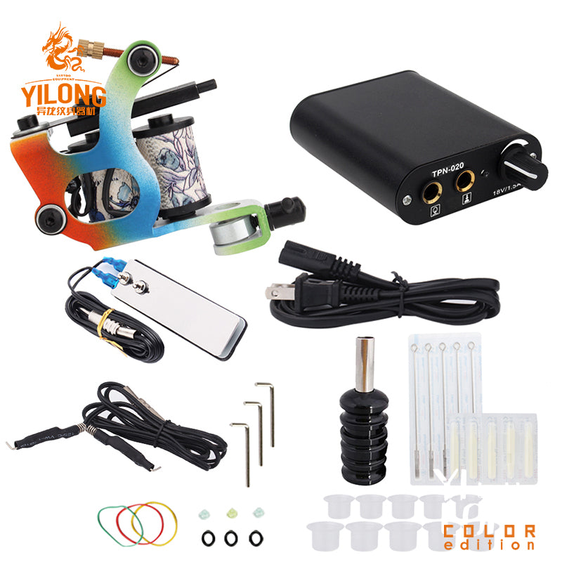 Starter Tattoo Kit 8 Wrap Coils Tattoo Gun