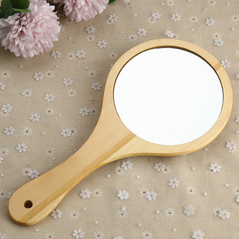 Wood vanity mirror