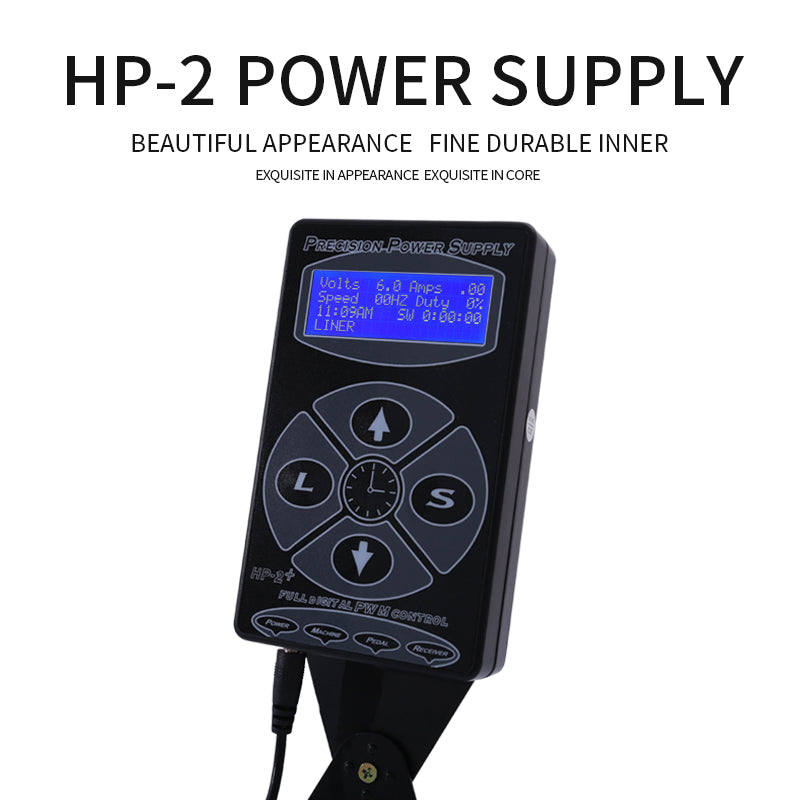 HP-2 power supply hurricane power supply with foot pedal clipcord tattoo power supply
