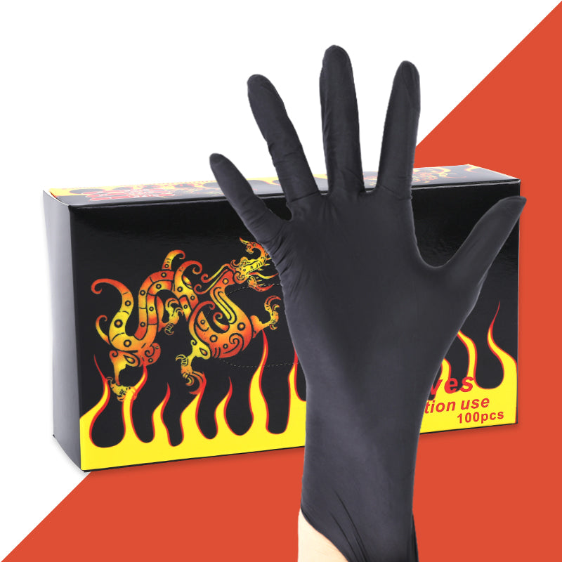 YILONG 100 pcs High Quality Tattoo & Body Art Black Disposable Tattoo Gloves Available Size Accessories Free Shipping