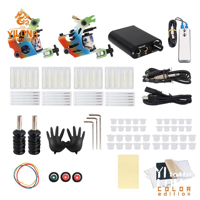 Complete Tattoo Kit with 2pcs Tattoo Guns
