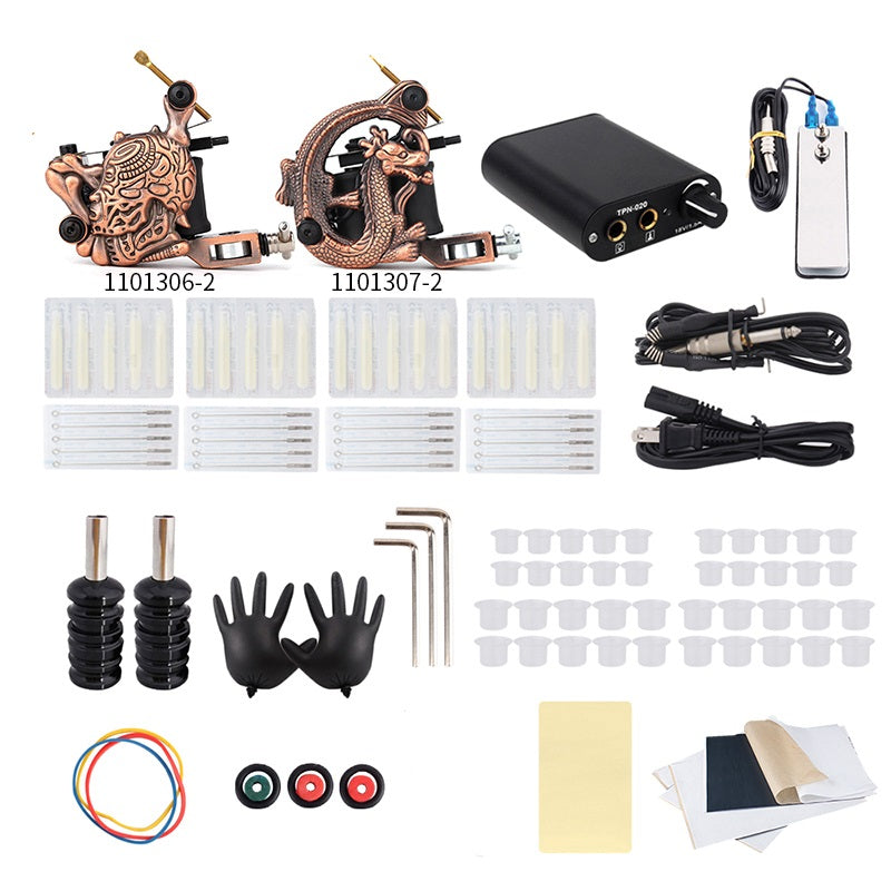 Complete Tattoo Kit with 2pcs Tattoo Guns