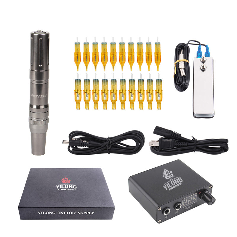 Tattoo Pen Machine Kit 4 Cartridge Needles