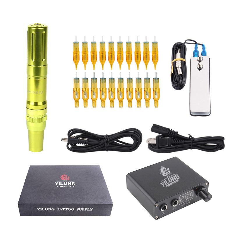 Tattoo Pen Machine Kit 4 Cartridge Needles