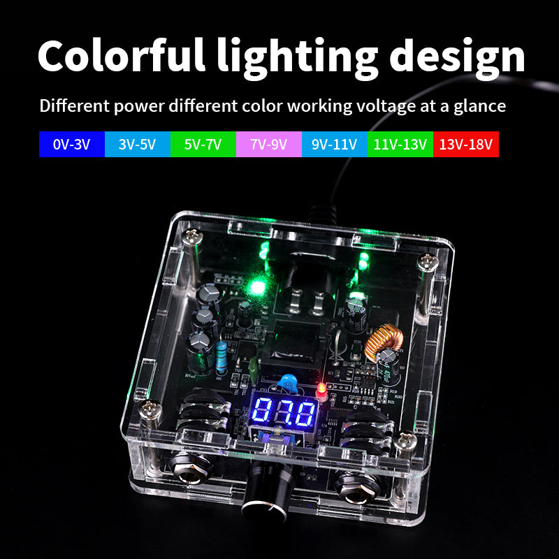 Dazzling Transparent Power Supply with Clip Cord & Foot Pedal & Plug