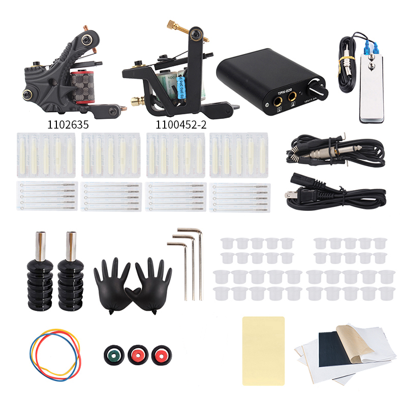 Complete Tattoo Kit with 2pcs Tattoo Guns