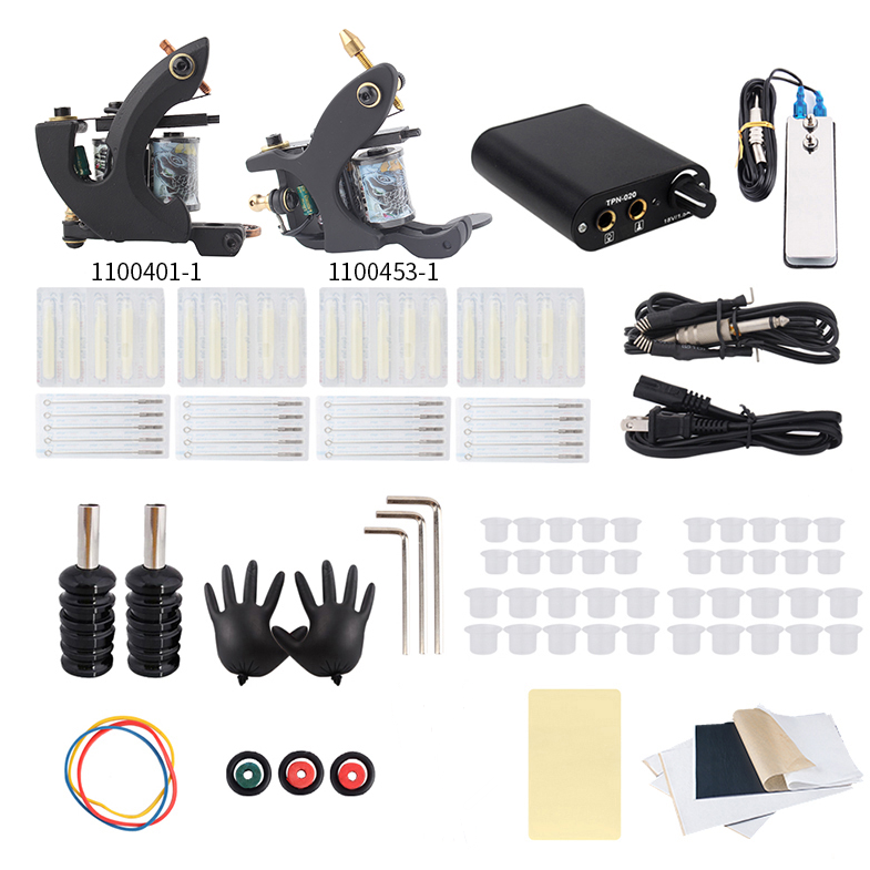 Complete Tattoo Kit with 2pcs Tattoo Guns