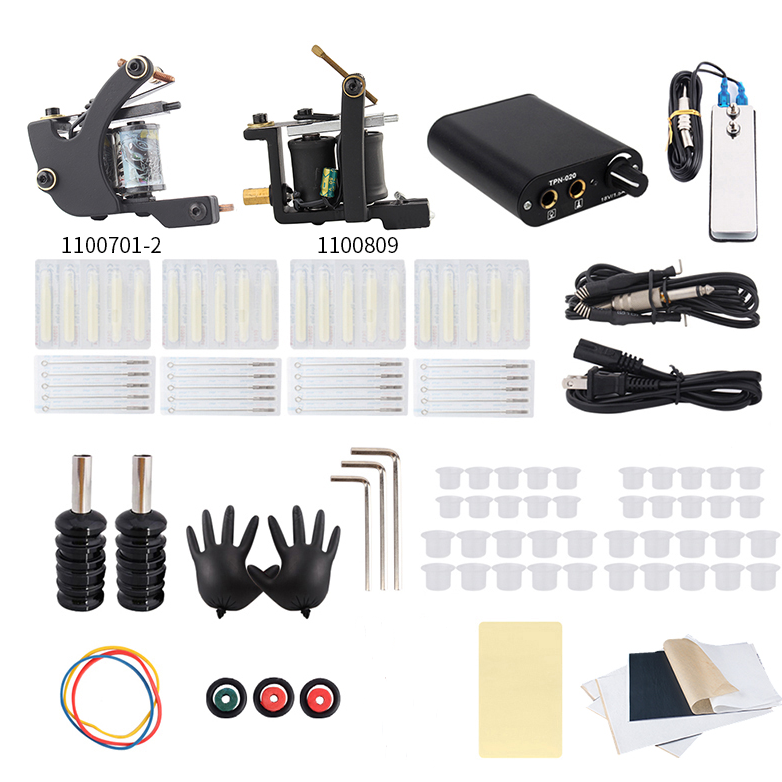 Complete Tattoo Kit Coil Tattoo Machine Set Tattoo Power Supply