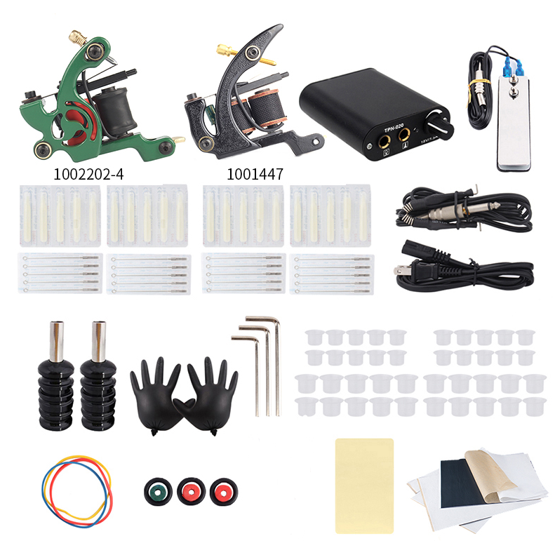 Complete Tattoo Kit with 2pcs Tattoo Guns