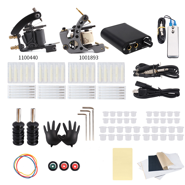 Complete Tattoo Kit with 2pcs Tattoo Guns