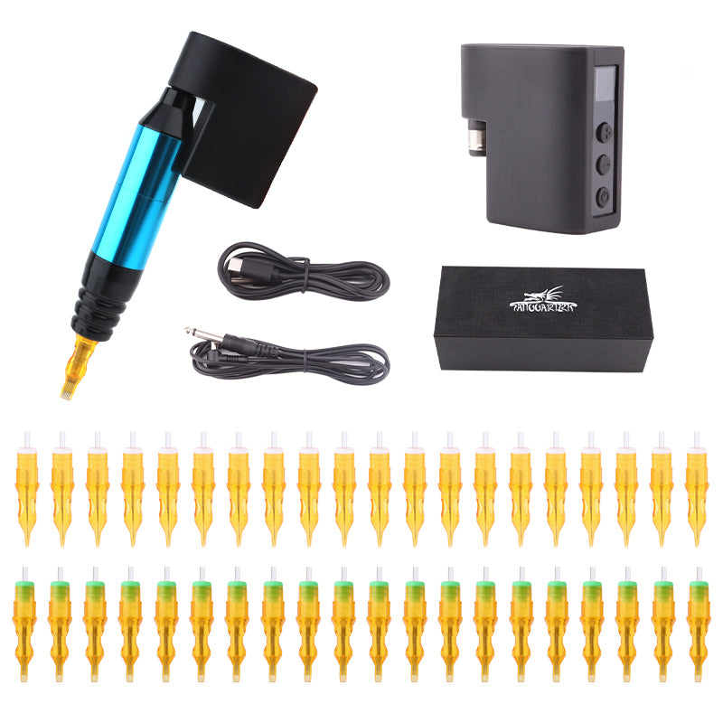 Tattoo Pen Machine With Battery Adapter Cartridge needle X free shipping quality pen machine