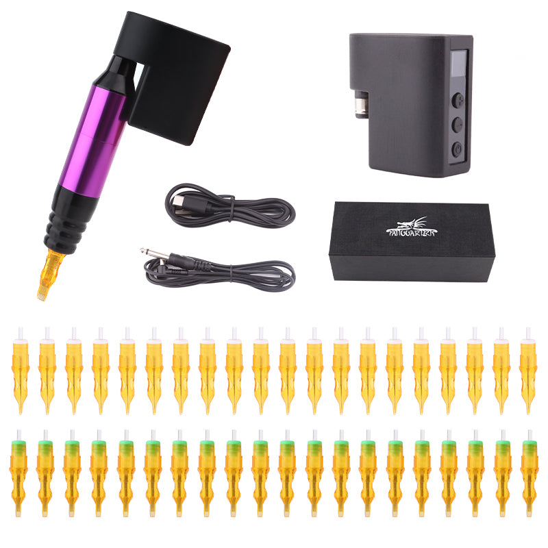 Tattoo Pen Machine With Battery Adapter Cartridge needle X free shipping quality pen machine