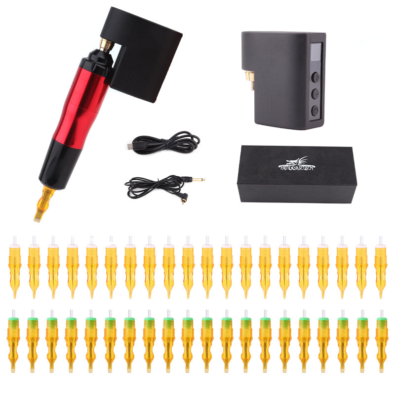 Tattoo Pen Machine With Battery Adapter Cartridge needle XI free shipping quality pen machine